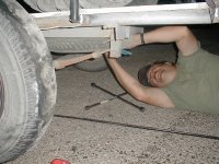 Luis getting his "good" spare