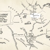 Richard E. Lingenfelter Steamboats on the Colorado River 1852–1916 Tucson University of Arizona Press 1978a  Map from Richard E. Lingenfelter's  Steamboats on the Colorado River 1852–1916  Tucson University of Arizona Press 1978a