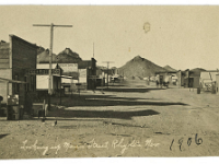 Looking up Main Street, Rhyolite, Nev. 1906. Frank Benham Collection courtey UNLV