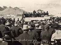 Miners Union protest meeting, Rhyolite, Nevada, February 17, 1907. Photo by A.E. Holt.