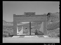 Rothstein, Arthur, photographer. Ruins of buildings in ghost mining town. Rhyolite, Nevada. Mar. March 1940 Library of Congress 02