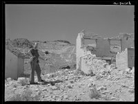 Rothstein, Arthur, photographer. Tourist Rhyolite, Nevada. Mar. March 1940 Library of Congress 06