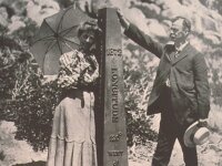 090519-SierraStories 1872-Von-Schmidt-Border-Marker-East-of-Brockway-Sierra-Stories Courtesy Nevada Historical Society  At Lake Tahoe Marker near Brockaway, 1872, courtesy Nevada Historical Society